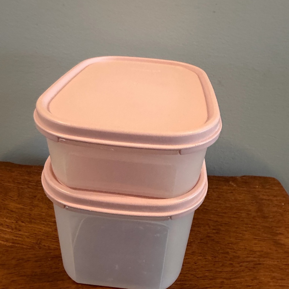 Tupperware Modular Mate Mini Rectangulars #1 & 2 Pink - Picture 3 of 13